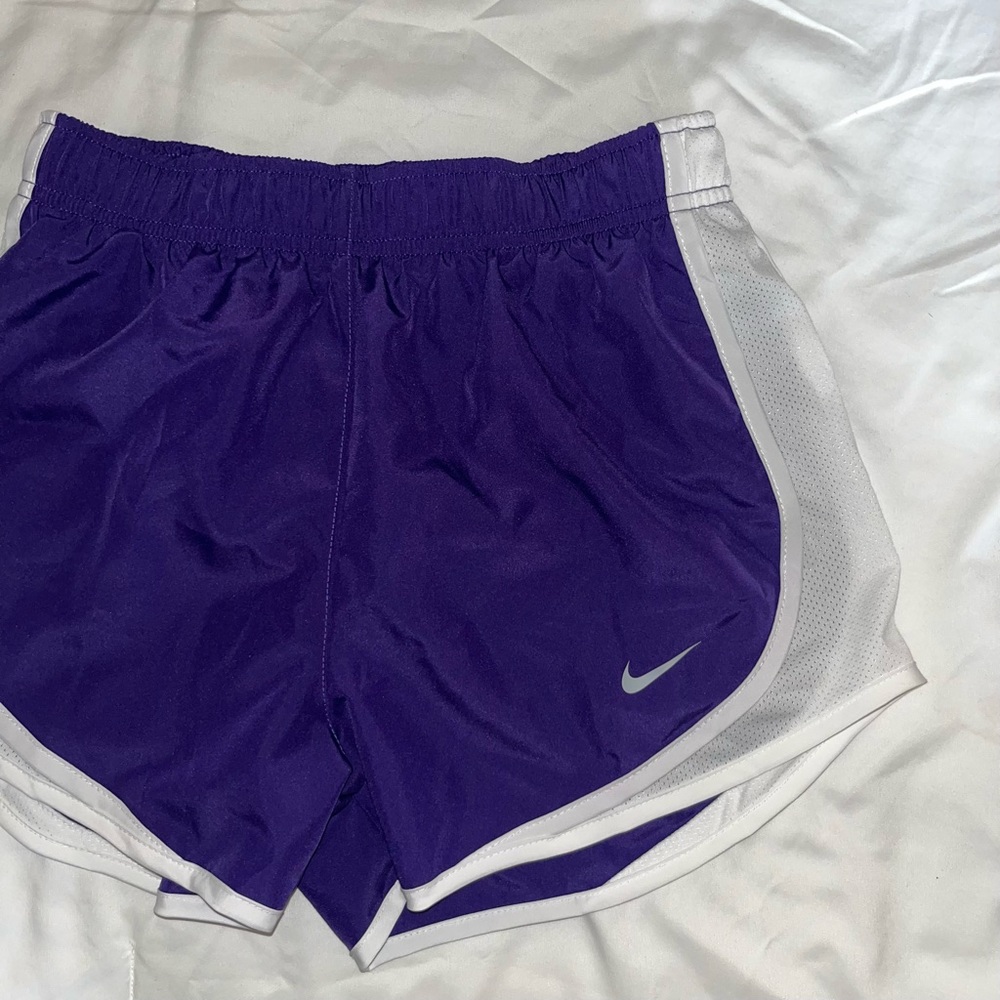 nike purple dri-fit running shorts